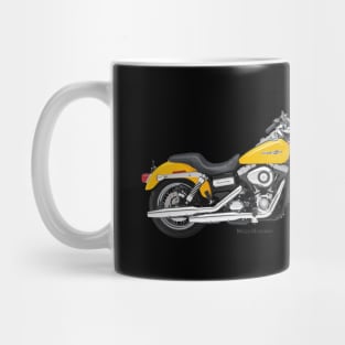 Harley Dyna Super Glide Custom yellow, s Mug